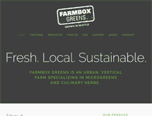 Tablet Screenshot of farmboxgreens.com